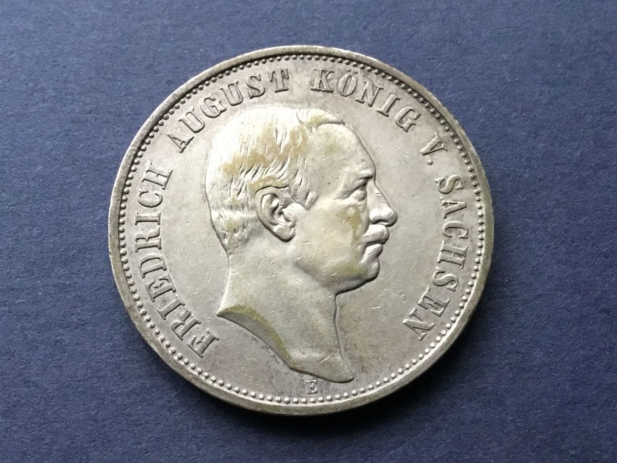 Tutti le monete: 3 Mark Friedrich August,König v.Sachsen 1909 VZ + – Usato da St. Margrethen SG venduto da alfapeugeot10 1