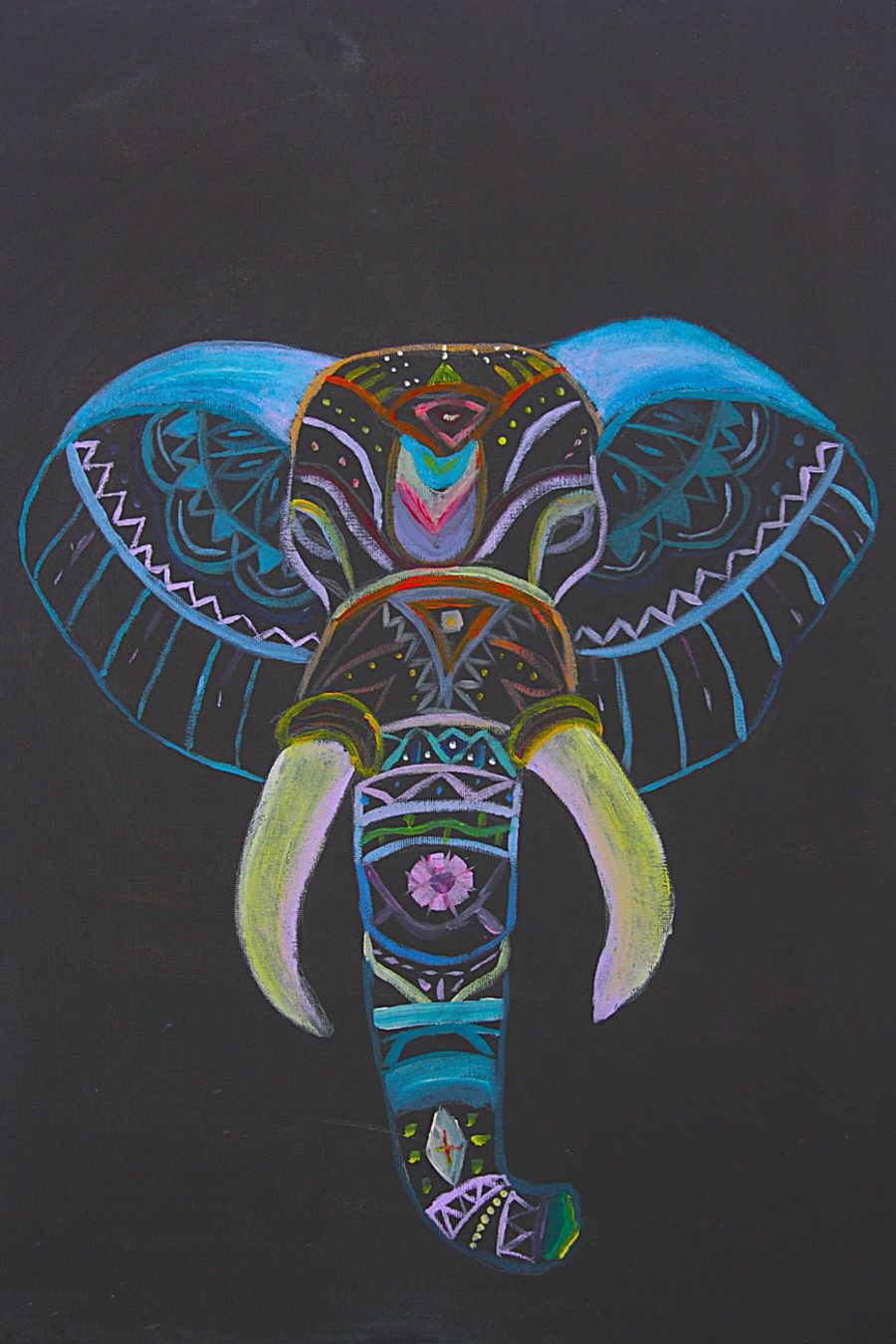 Foto & Immagini: GEMALTES BILD ELEFANT NEON-STYLE (KÖNIG) – Usato da Zollikofen venduto da Restwert_Zollikofen 3