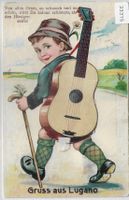Gruss aus Lugano - Leporello-Litho