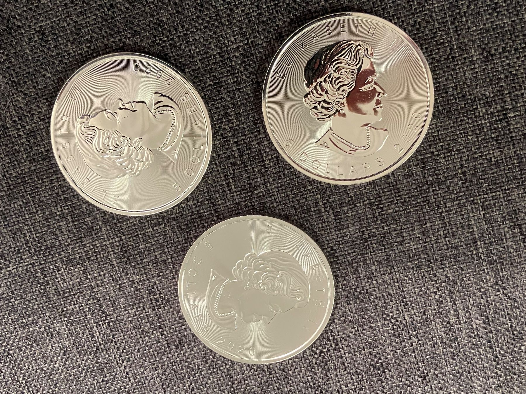 Alle Münzen: 3 x Maple Leaf 1 Unze Silber / Silver / Argent - FTB01 – Neu (gemäss Beschreibung) aus Zug von FTB01 1