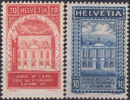 1924, Nr.167+168 (Weltpostverein) Einzelmarken postfrisch **
