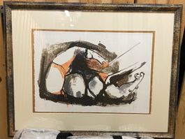 Lithographie de Nag Arnoldi , Encadré et Signée