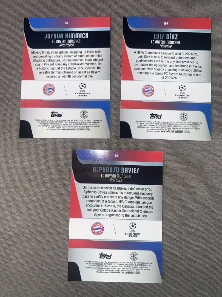 Topps Carte collezionabili: FC Bayern München Topps Chrome Set 2026 – Usato da Dornach venduto da kil_rc55 1