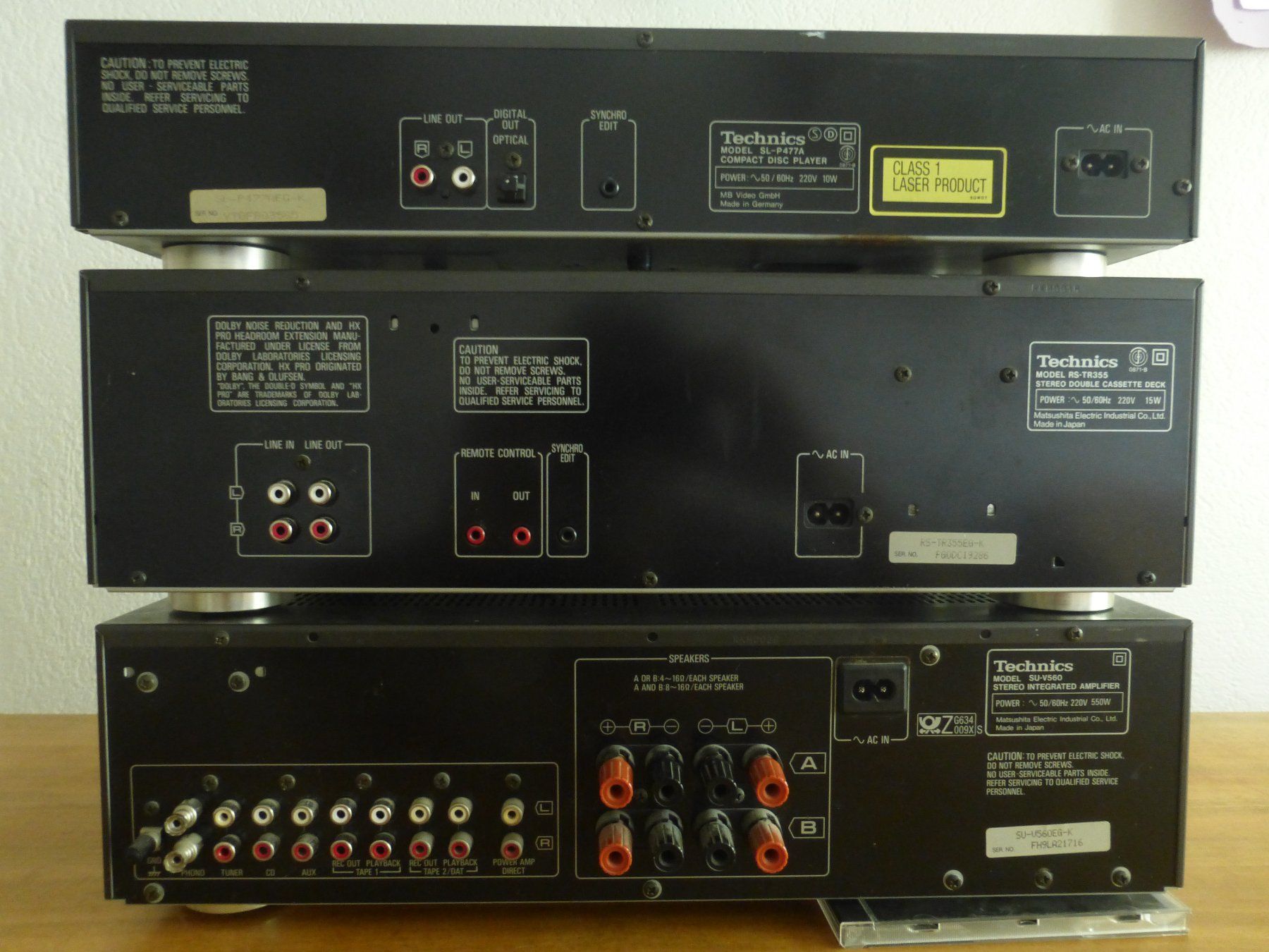Technics Amplificateurs: Technics Verstärker Amplifier Tape Kassette CD Player – Défectueux à Zumikon par psisound 5