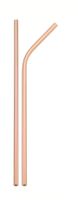 Edelstahl Trinkhalme, wiederverwendbar -Nachhaltig! Rosegold