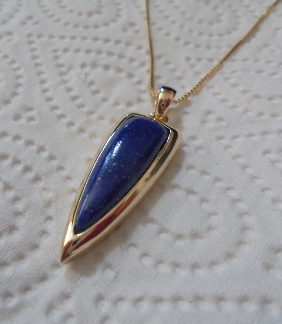 Anhänger: Echtschmuck: Lapislazuli-Silberanhänger, vergoldet – Neu (gemäss Beschreibung) aus Zuchwil von maumauchi 4