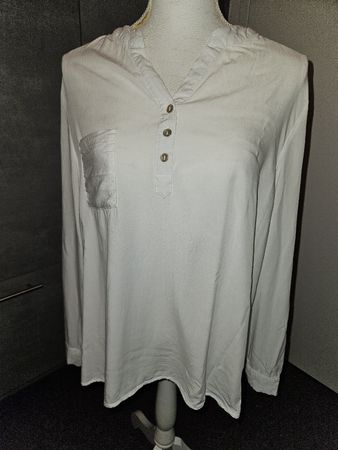 Damen Bluse Weiss Grösse L Viskose