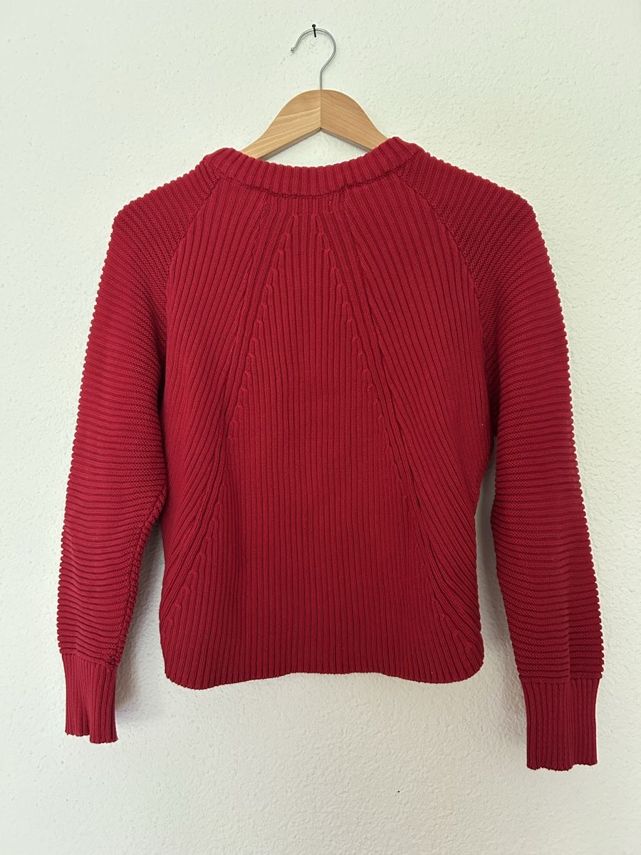 Mango Pullover & Sweatshirts: Pull Mango rouge en coton, taille M - Chaud pour l'hiver! – Gebraucht aus Morges von cat_6cm9 3