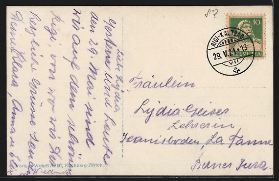 Cartes postales: AK Rigi-Staffel, Ansicht mit Kulm, 1921 – D'occasion à Berlin par bartko-reher 1
