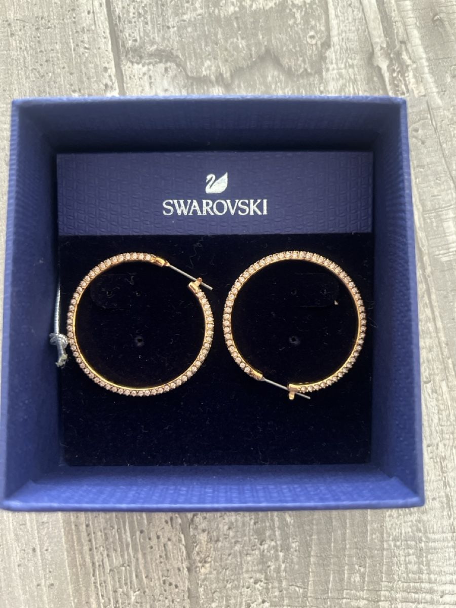 Boucles d'oreille: Swarovski creolen – D'occasion à Root par Fashionhomeandmore