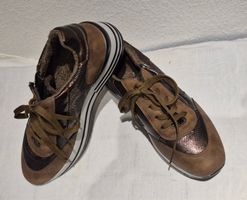 Warme Wintersneaker Gr. 41 Braun Gefüttert mit Reissverschlu