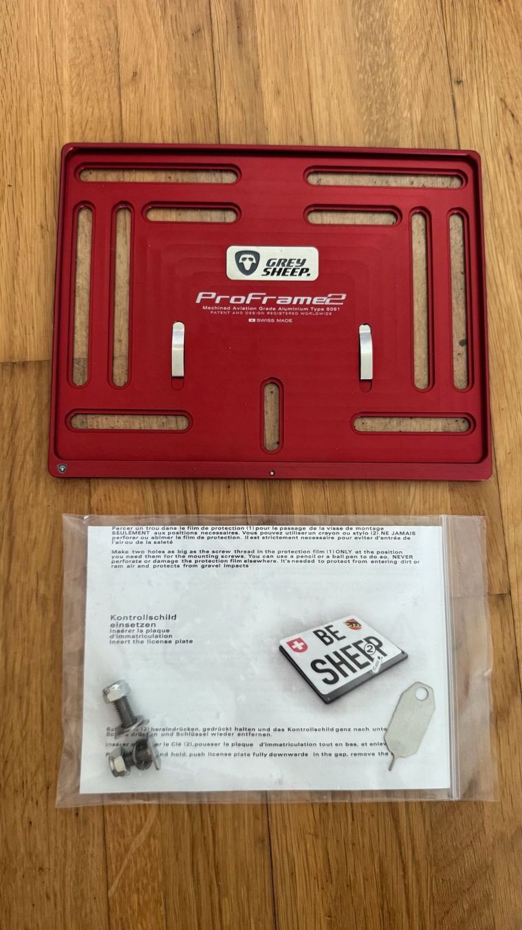 Tutti i ricambio per moto: ProFrame2 Velocity Red Motorrad-Nummernschild – Usato da Bonaduz venduto da laryxfary