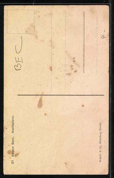 Cartoline postali: Bern, Haslitalerin mit Kopftuch und Hut – Usato da Berlin venduto da bartko-reher 1