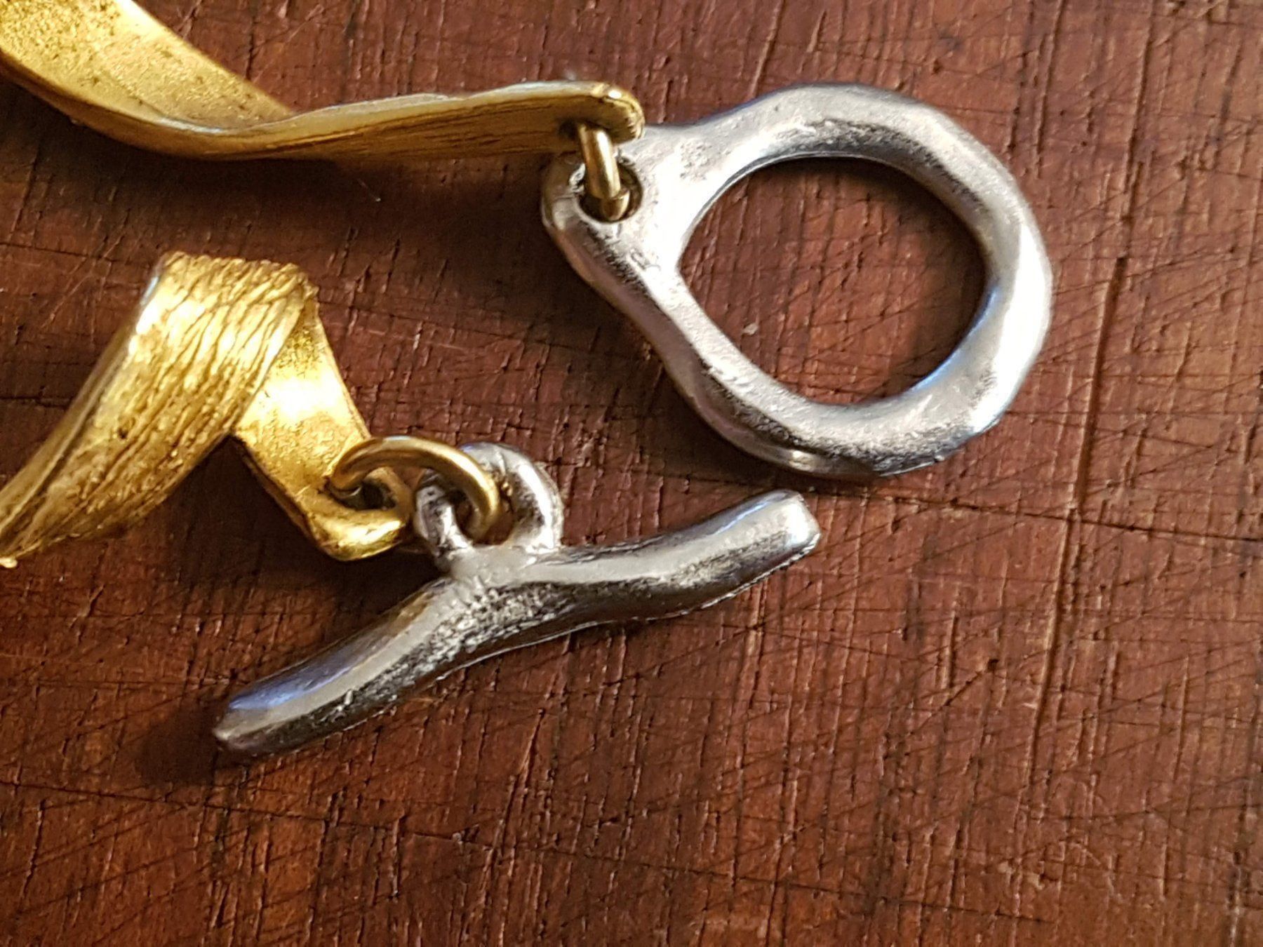 Catenine: Kette mit aparten Gliedern gold-/silberfarben – Usato da Ettingen venduto da Maranathatalitha 8