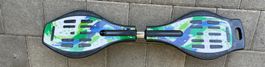 Waveboard, 87cmx22,5cmx16cm, blau/grün/weiss, wie neu