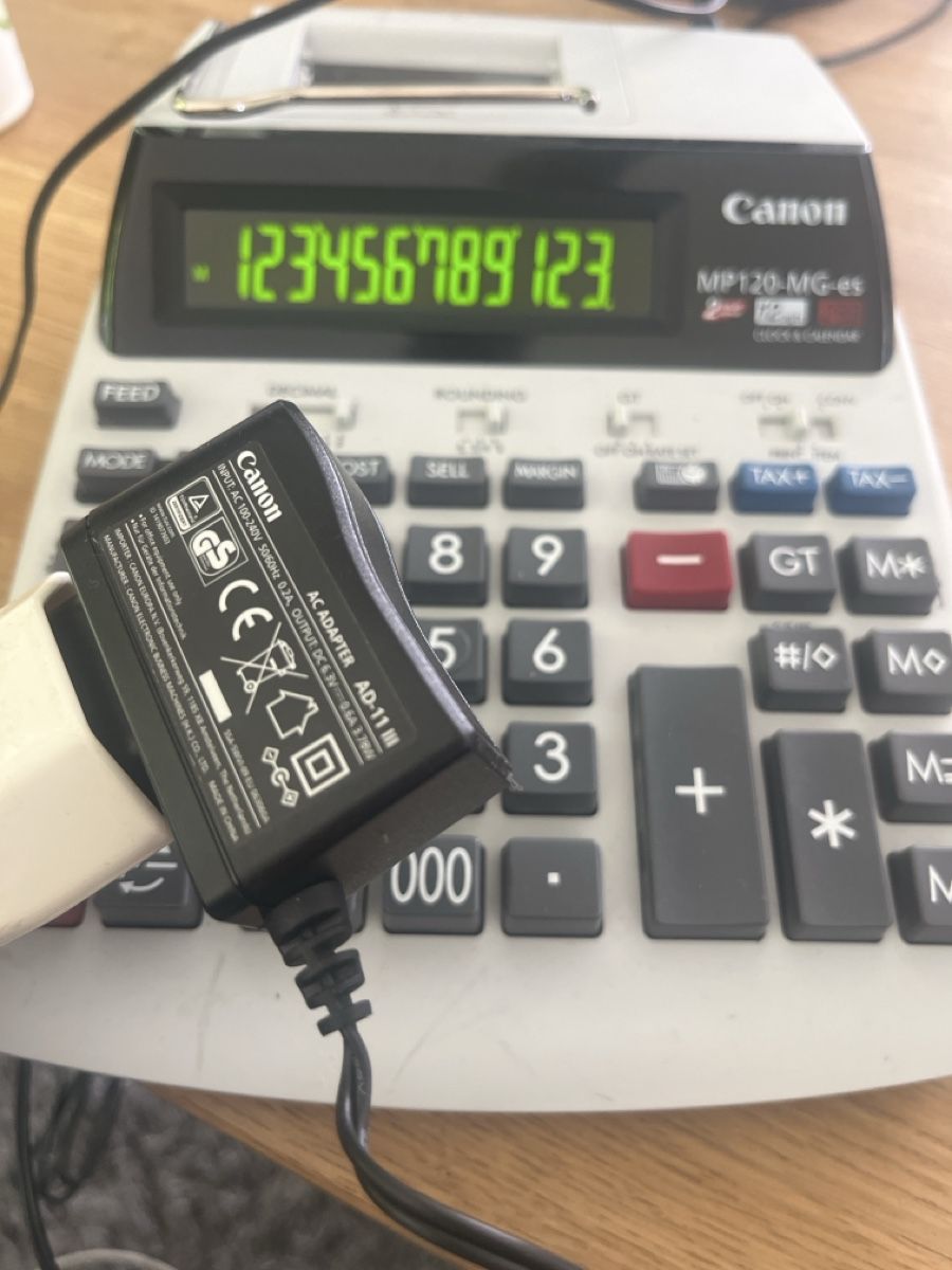 Canon Calcolatrici tascabili: Canon MP120-MG-es Rechner mit Netzteil  – Usato da Flaach venduto da Auto6011 1