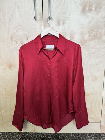 Citizens of humanity silk/linen red shirt size small