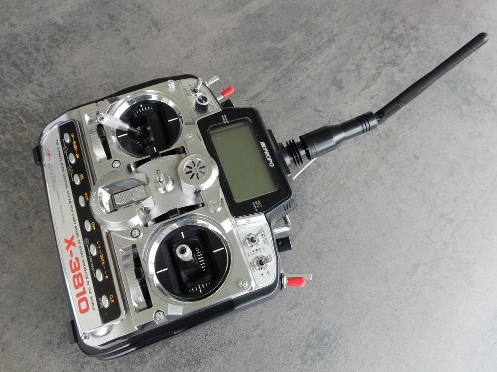M4 ALU STEUERKNÜPPEL Lang Sender 2,4Ghz Graupner JR Spektrum DX7 Sender Silber EUR 45,49 - DE