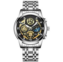 Elegante Herrenuhr, Edelstahl, Quarz