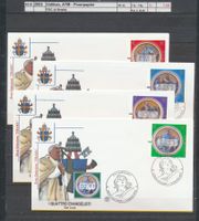 2002 Vatikan, "ATM - Fluorpapier", FDC (4 Briefe)