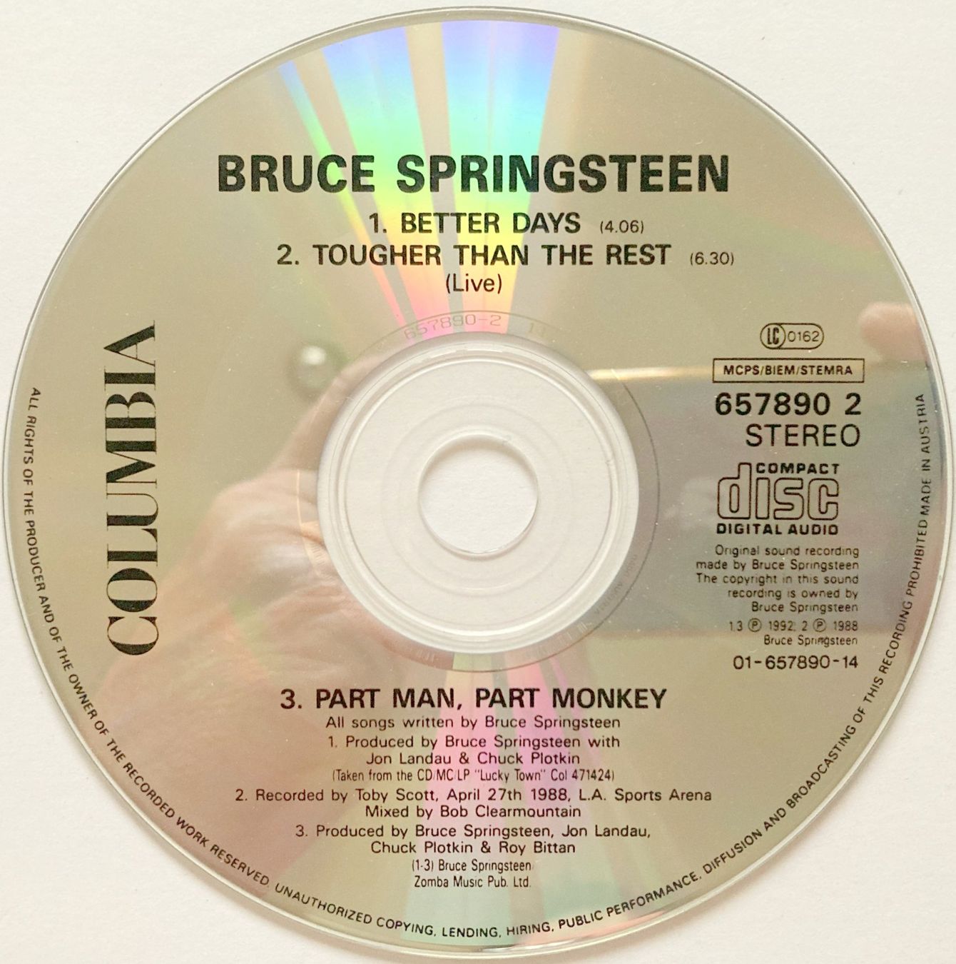 CD: BRUCE SPRINGSTEEN - BETTER DAYS – Usato da Bottens venduto da hotter-than-hell 2