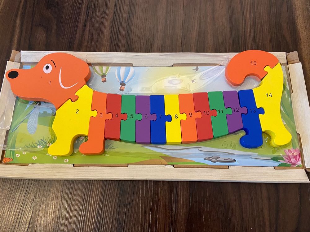 Holzbausteine Lernspielzeug 71 Teile | Puzzle-Set Für Vorschulkinder