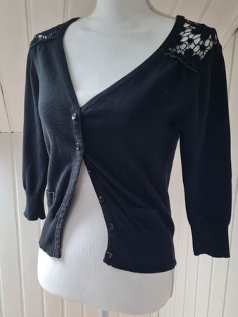 YUMI 🖤  knitwear strickjacke cardigan schwarz Grösse 38