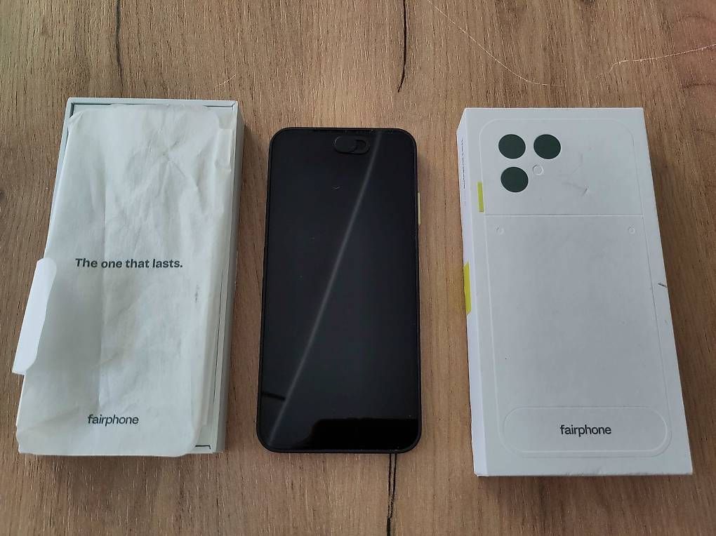 Fairphone Handys / Smartphones: Fairphone 6, 256 GB con /e/OS + screan protector – Neu (gemäss Beschreibung) aus Novaggio von GreenWebSolutions