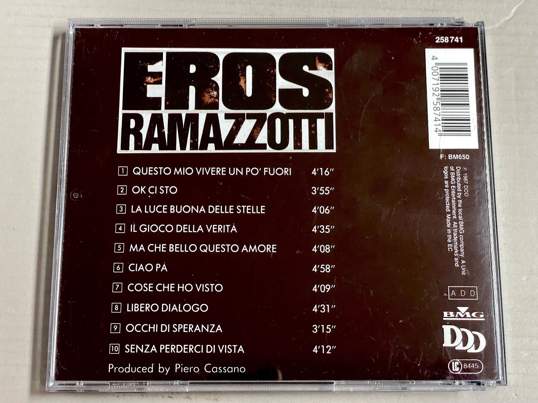 CD: Eros Ramazzotti-In Certi Momenti – Usato da Muri b. Bern venduto da AdidasCollector 1
