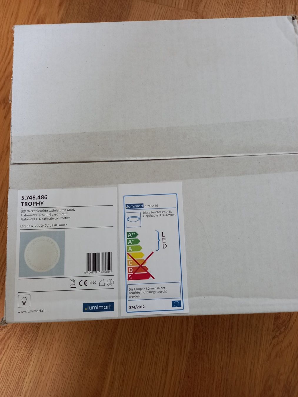 Lampadari & plafoniere: LED Deckenleuchte satiniert mit Motiv, unverpackt! – Nuovo e nell'imballaggio originale da Sennhof (Winterthur) venduto da HG2019 2