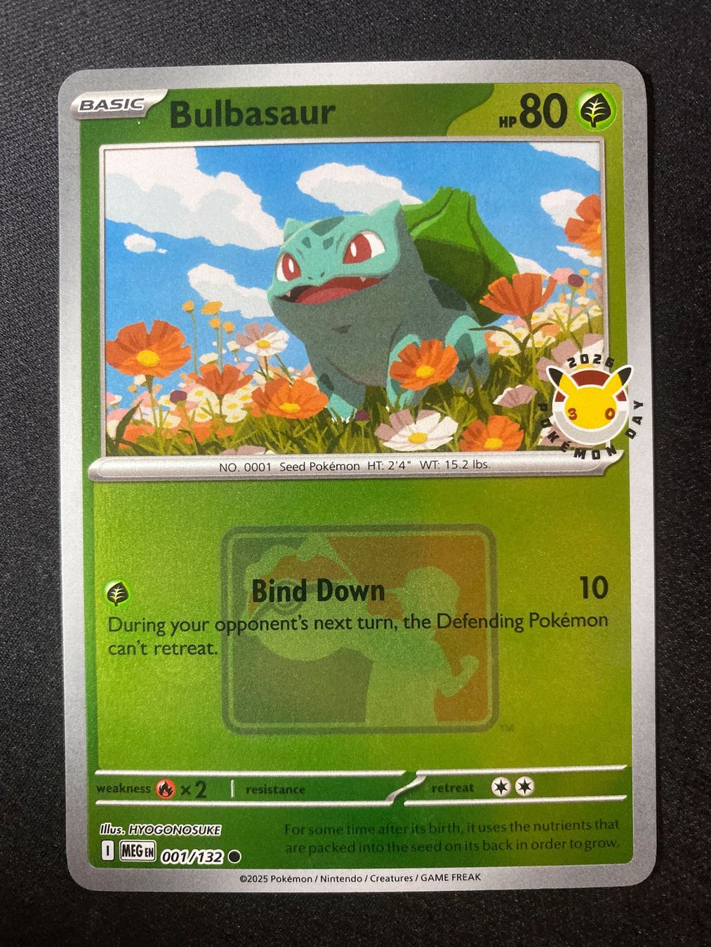 Pokémon Carte collezionabili: Bulbasaur 1 RH Stamped Promo - Bisasam - Mega Evolution - EN – Nuovo (secondo la descrizione) da Hausen AG venduto da Shrade