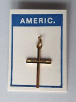 Kreuz - Ketten - Anhänger AMERIC. vergoldet