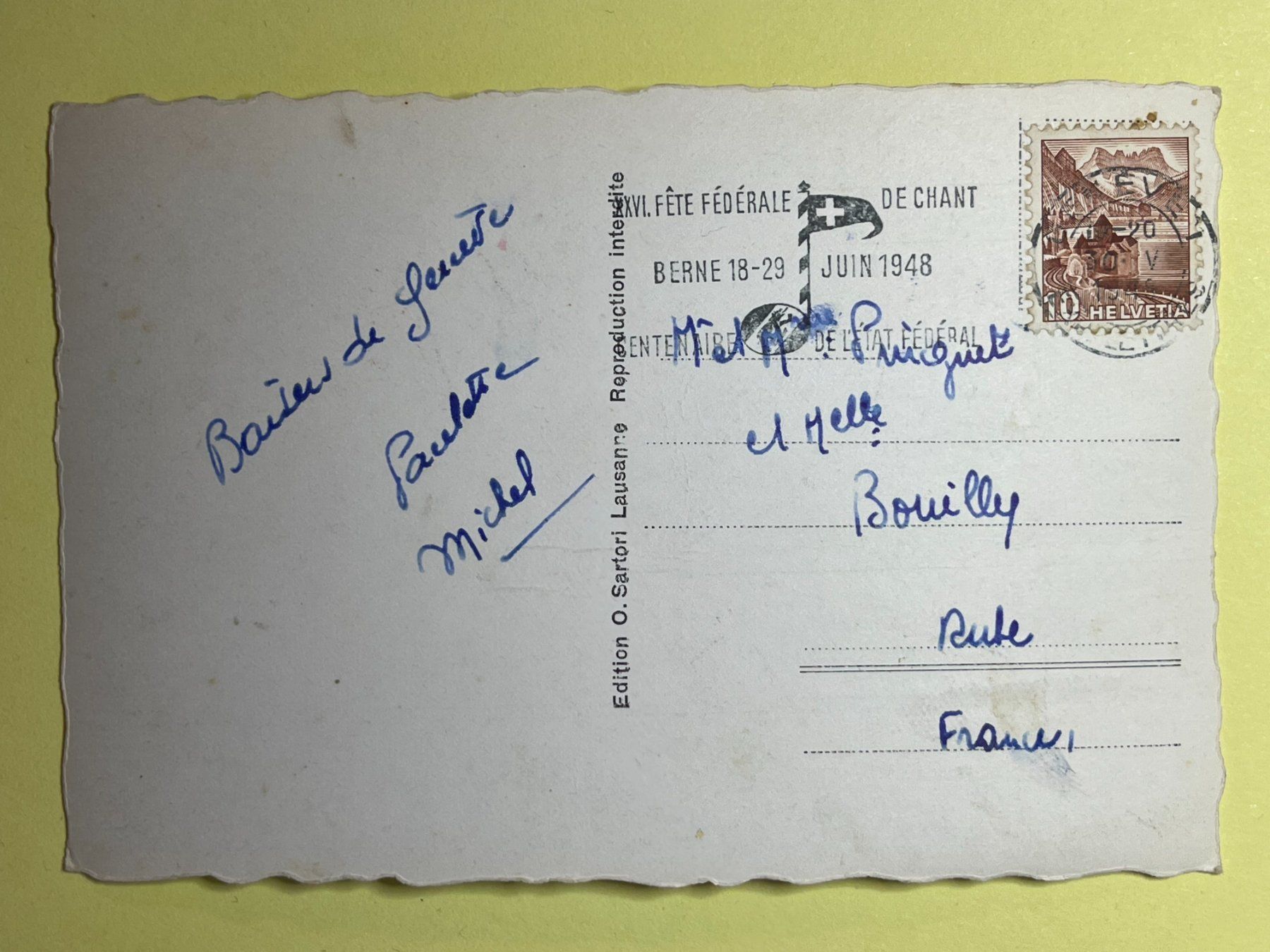 Cartoline postali: Souvenir de Genève - 1948 – Usato da Steg VS venduto da _vinci_ 1