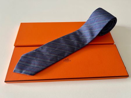 Cravate HERMES-Paris „Multicolor Net“ - avec box original