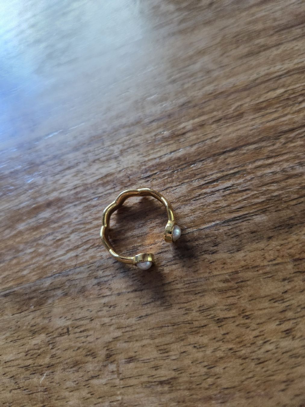 Purelei Ringe: Goldener Purelei Damenring mit Perlen, offen – Neu (gemäss Beschreibung) aus Dürrenäsch von Fonsi_12 2
