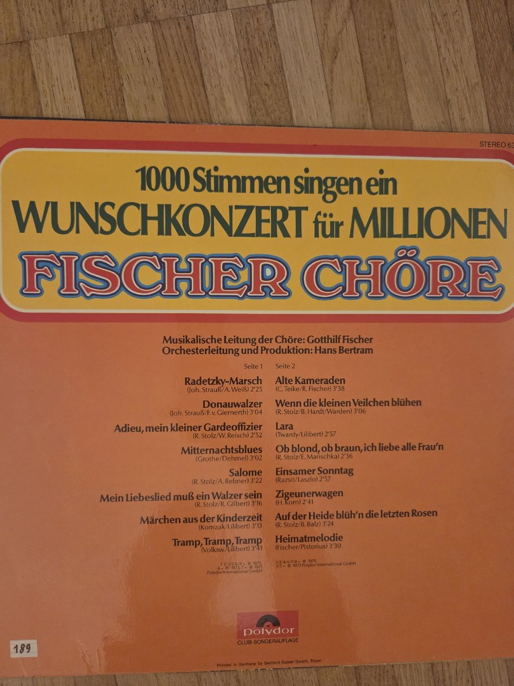 Dischi in vinile: Fischer Chöre Schallplatten, 8 Stk – Usato da Jegenstorf venduto da AloeVera19 2