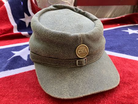 Für Südstaaten Confederate USA Fans, Armycap aus Leder