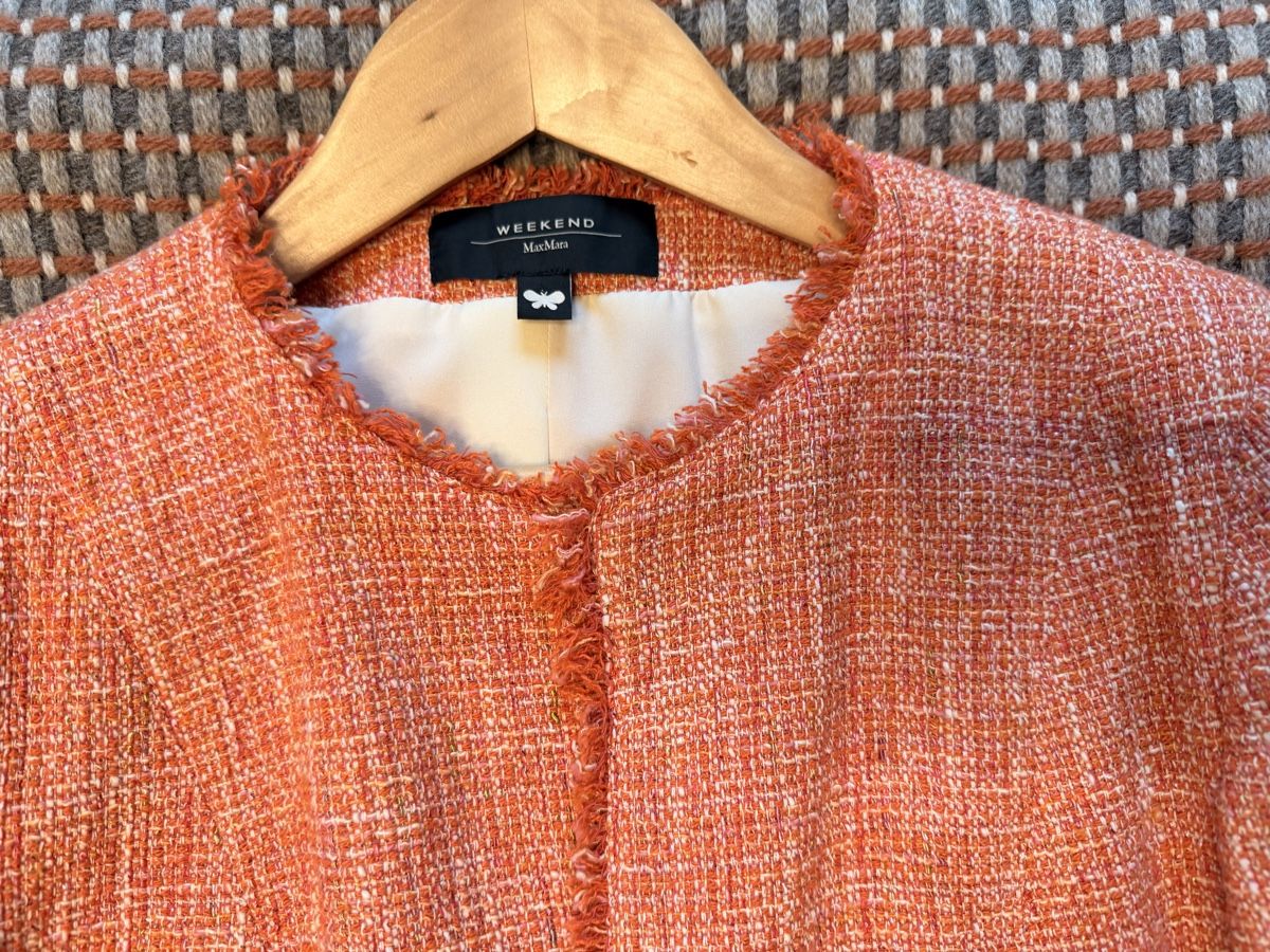 Max Mara Jacken: Weekend Max Mara Orange Tweed Jacket Size 42 NEW – Neu (gemäss Beschreibung) aus Männedorf von iza04 1