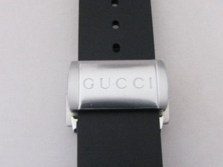 GUCCI Kautschuk-Uhrenarmband 23mm mit Faltschliesse. NEU 6
