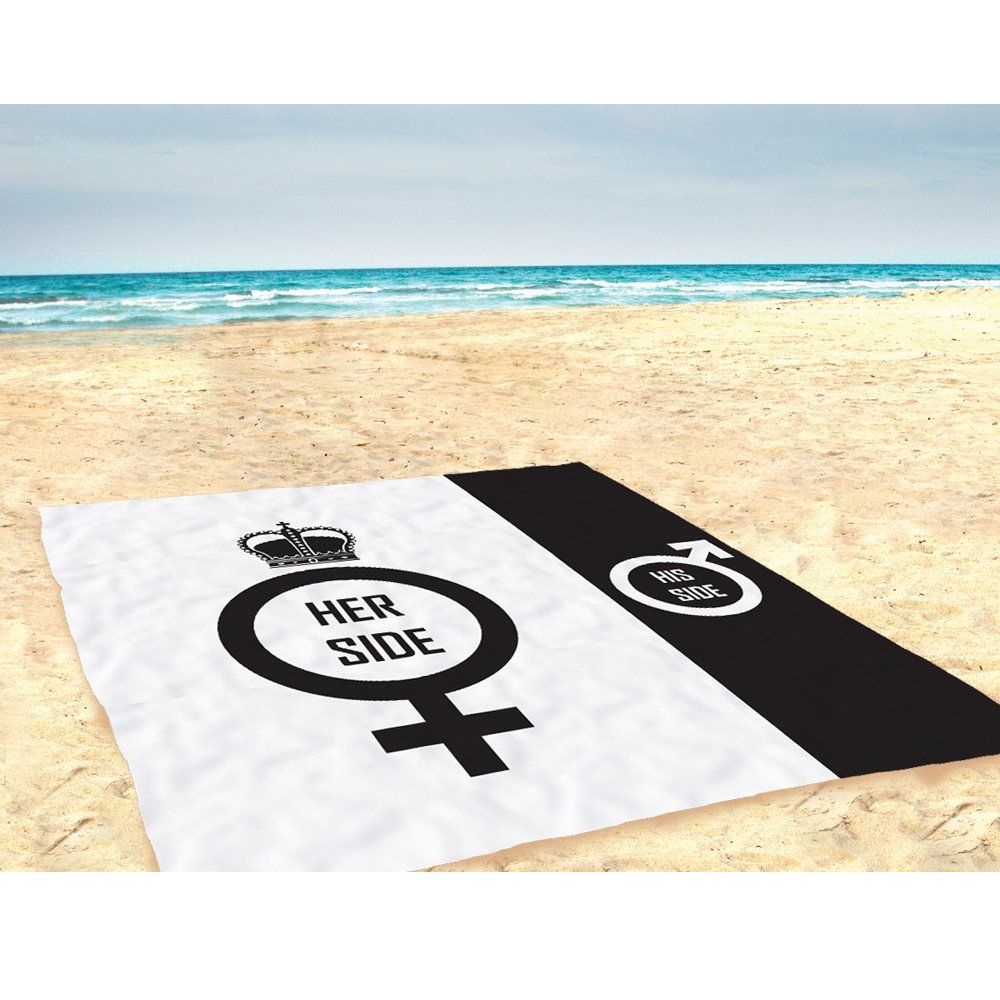 Teli da bagno: Strandtuch Her Side His Side – Nuovo e nell'imballaggio originale da Schwyz venduto da mucholoco 1