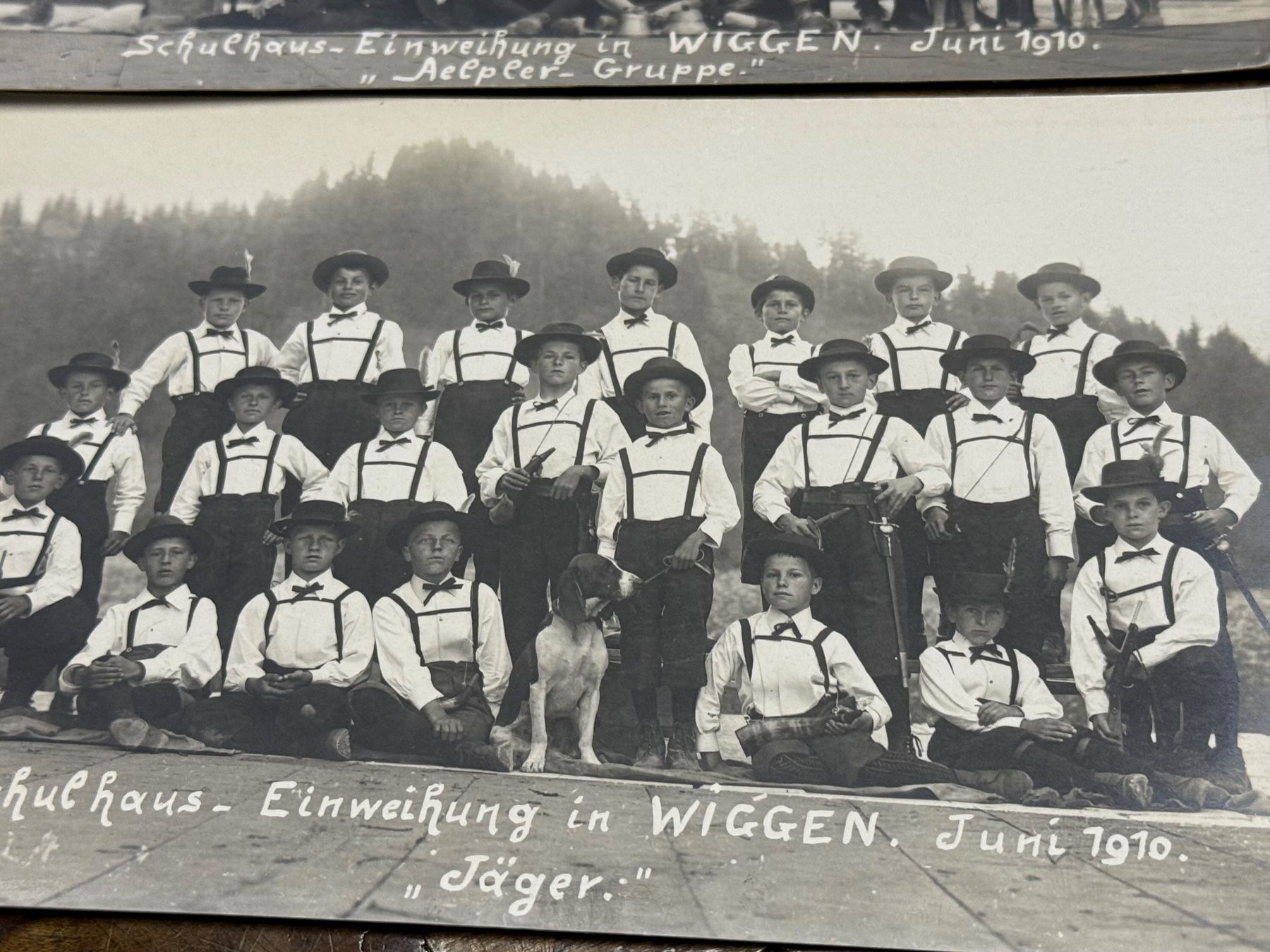 Cartoline postali: 1910 Einweihung Schulhaus WIGGEN 4 Postkarten – Usato da Bern venduto da Jwpm66 4