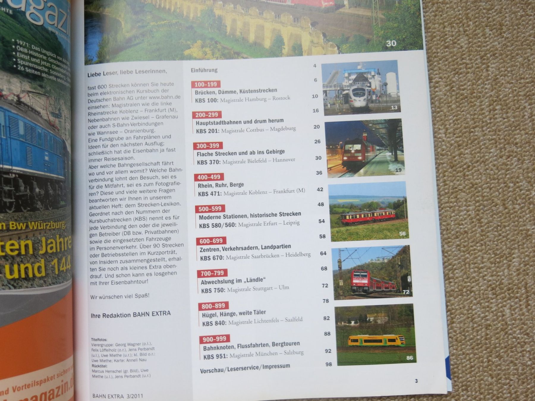 Zeitschriften & Magazine: BAHN EXTRA Strecken-Lexikon 3/2011 – Gebraucht aus Birsfelden von myshop 1