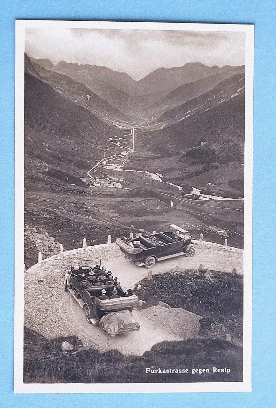 Cartes postales: Furkastrasse - Realp -  alte Postauto – D'occasion à Rothrist par RROENK