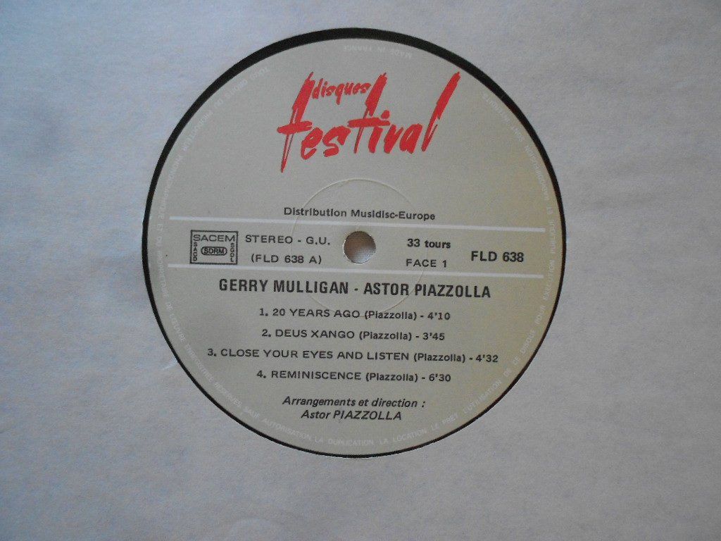 Dischi in vinile: GERRY MULLIGAN / ASTOR PIAZZOLLA – Usato da Bex venduto da Giorgiob 4