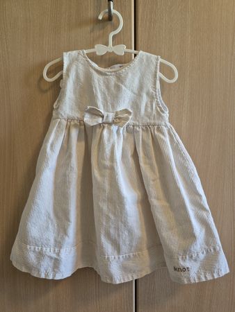 Knot - helles gestreiftes Mädchen Baby Sommerkleid Gr. 12 M