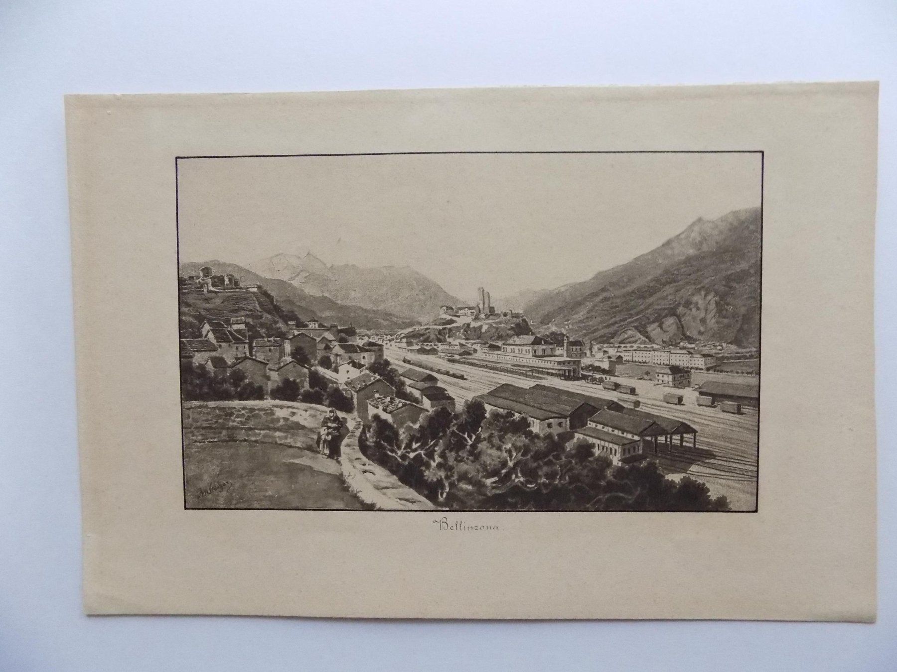 Stiche: Bellinzona Kupferdruck – Gebraucht aus Risch von Antikfee