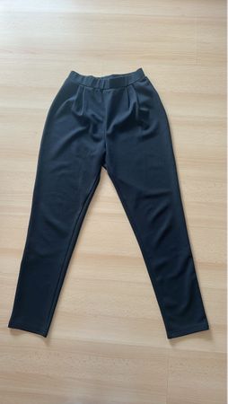 schwarze Stoffhose XS