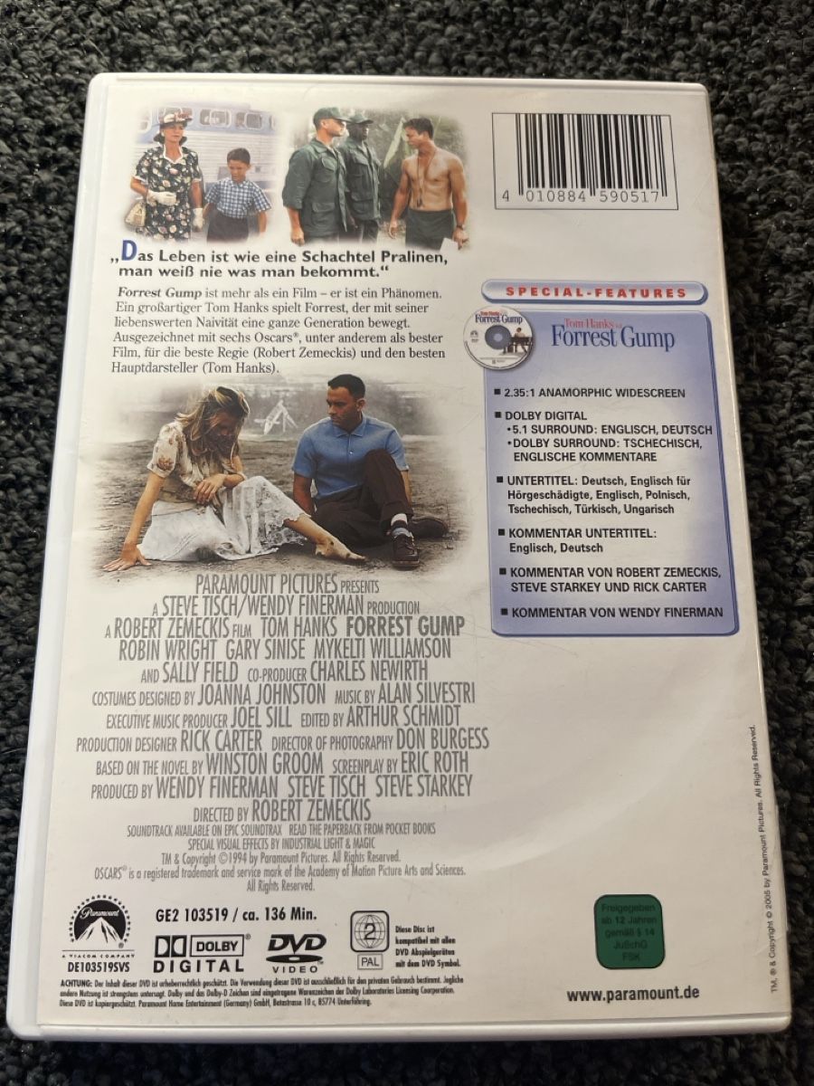 Tous les DVDs: Forrest Gump (21760) – D'occasion à Ruswil par jan_bxl5 1