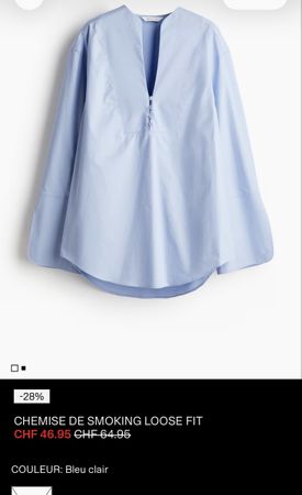 Chemise H&M Edition bleu clair