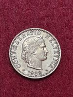 20 Rappen 1933 Schweizer Münze in perfektem Zustand